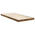 Bodenbettrahmen Geräucherte Eiche 90 x 200 cm Holzwerkstoff