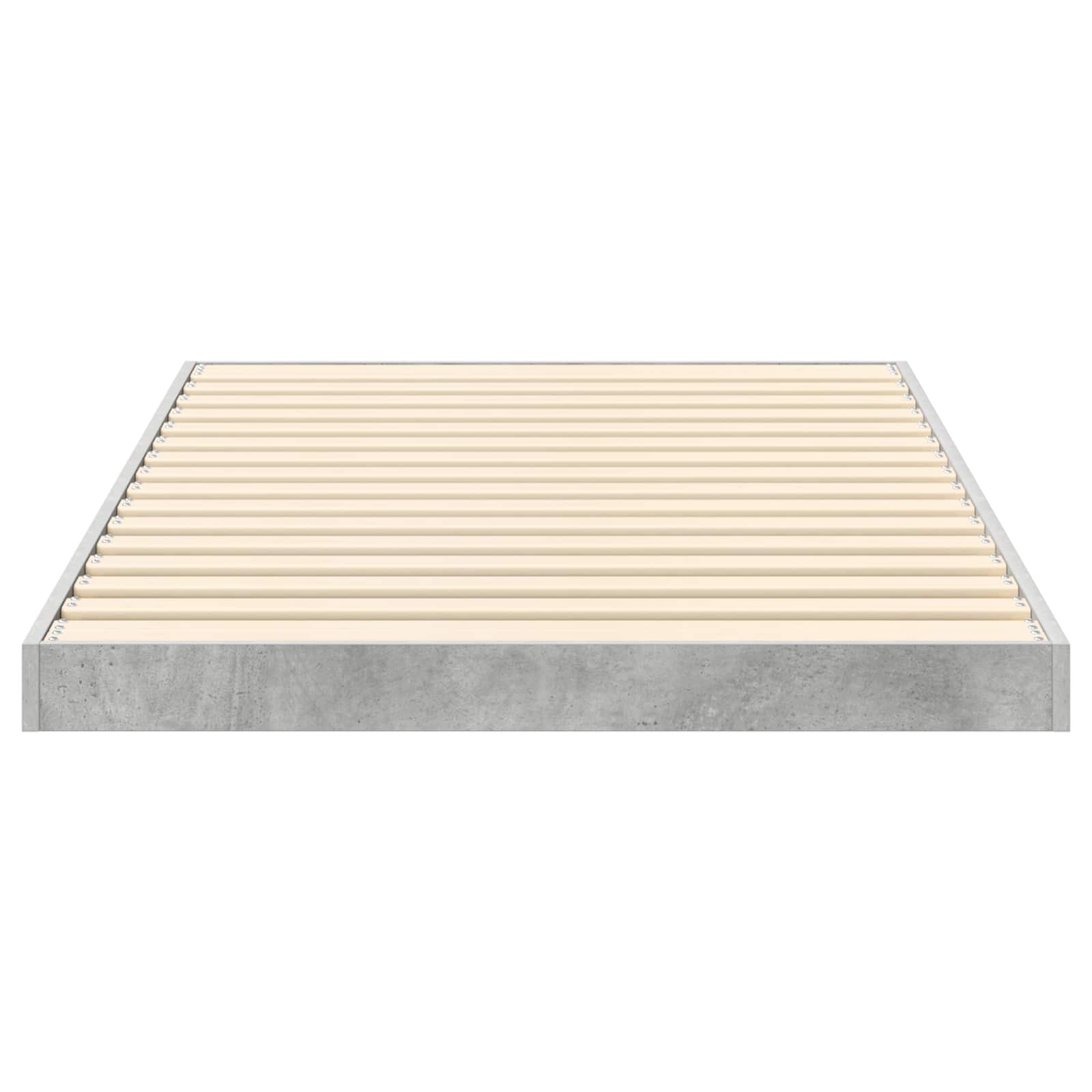 Bodenbettrahmen Beton Grau 100 x 200 cm Holzwerkstoff