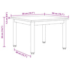 Couchtisch Raucharbe 50 x 50 x 36 cm Holzwerkstoff