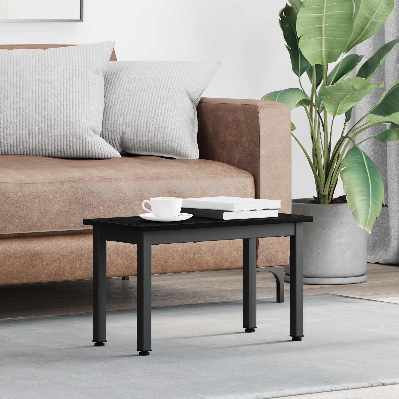 Couchtisch Schwarz Eichen-Optik 60 x 30 x 36 cm Holzwerkstoff