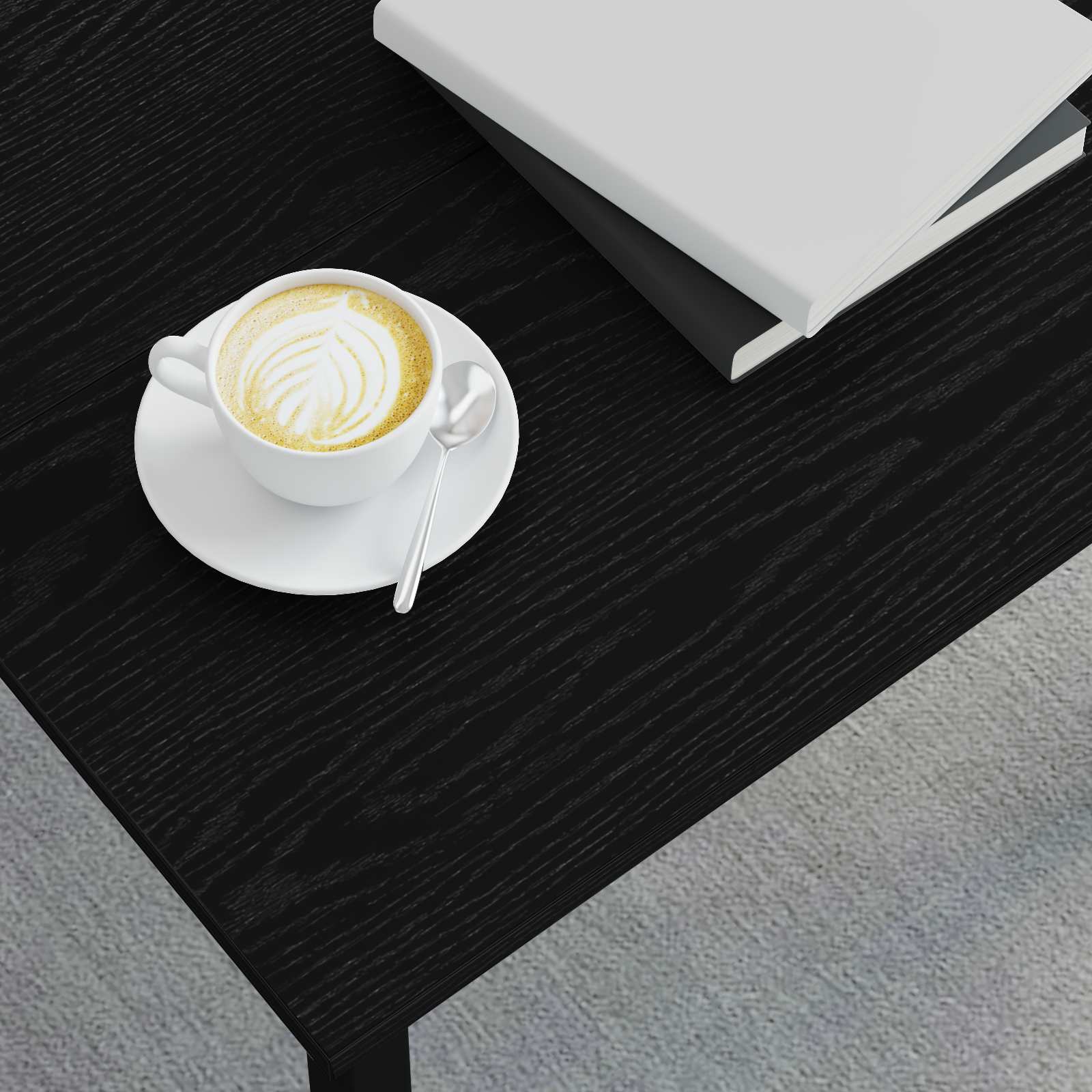 Couchtisch Schwarz Eichen-Optik 60 x 60 x 36 cm Holzwerkstoff