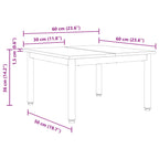 Couchtisch Altholz 60 x 60 x 36 cm Holzwerkstoff