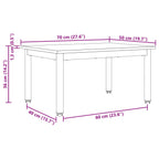 Couchtisch Graues Sonoma 70 x 50 x 36 cm Holzwerkstoff