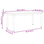 Couchtisch Schwarz Eichen-Optik 100 x 50 x 45 cm Holzwerkstoff