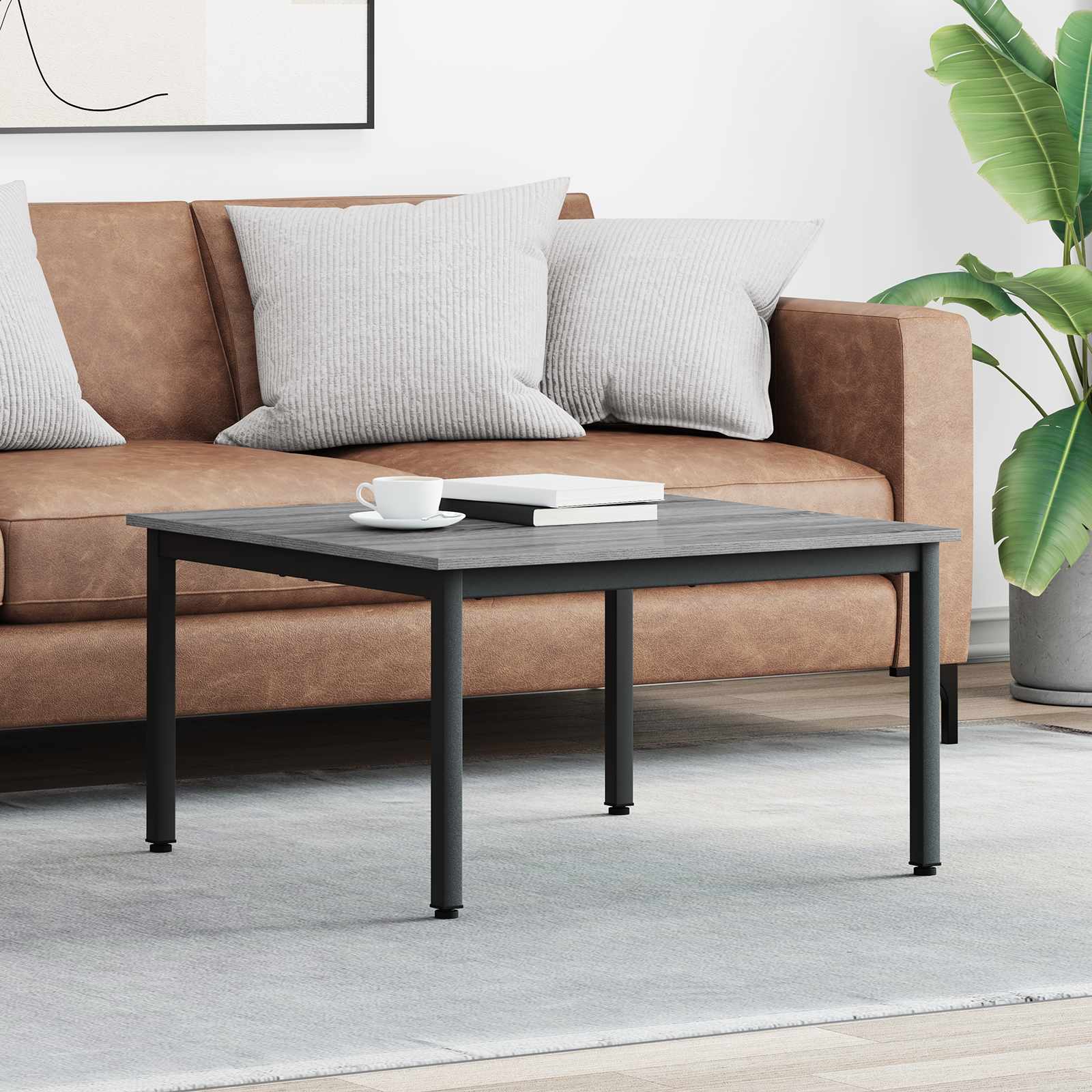 Couchtisch Graues Sonoma 80 x 80 x 45 cm Holzwerkstoff