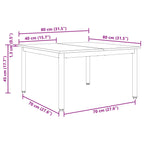 Couchtisch Altholz 80 x 80 x 45 cm Holzwerkstoff