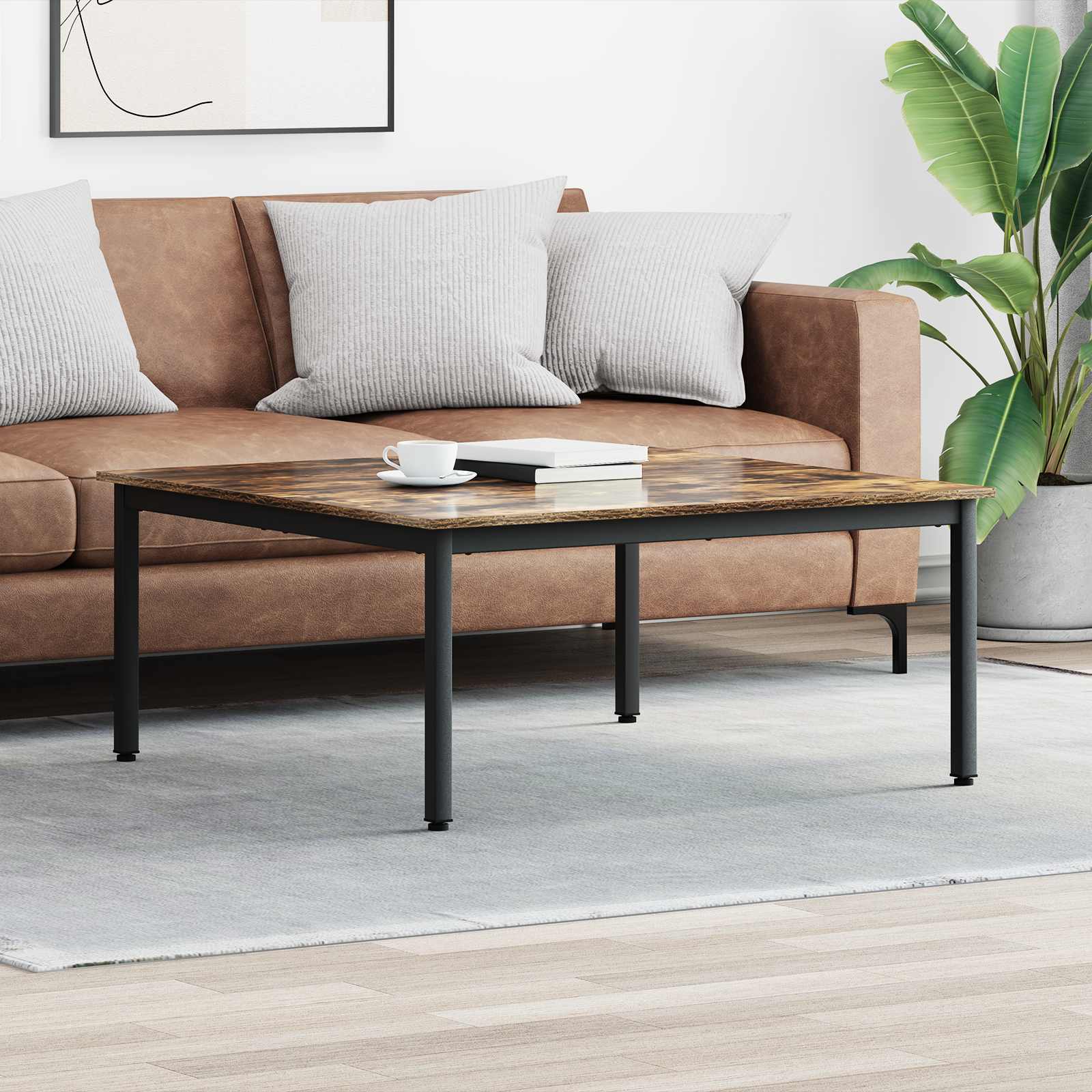 Couchtisch Raucharbe 100 x 100 x 45 cm Holzwerkstoff