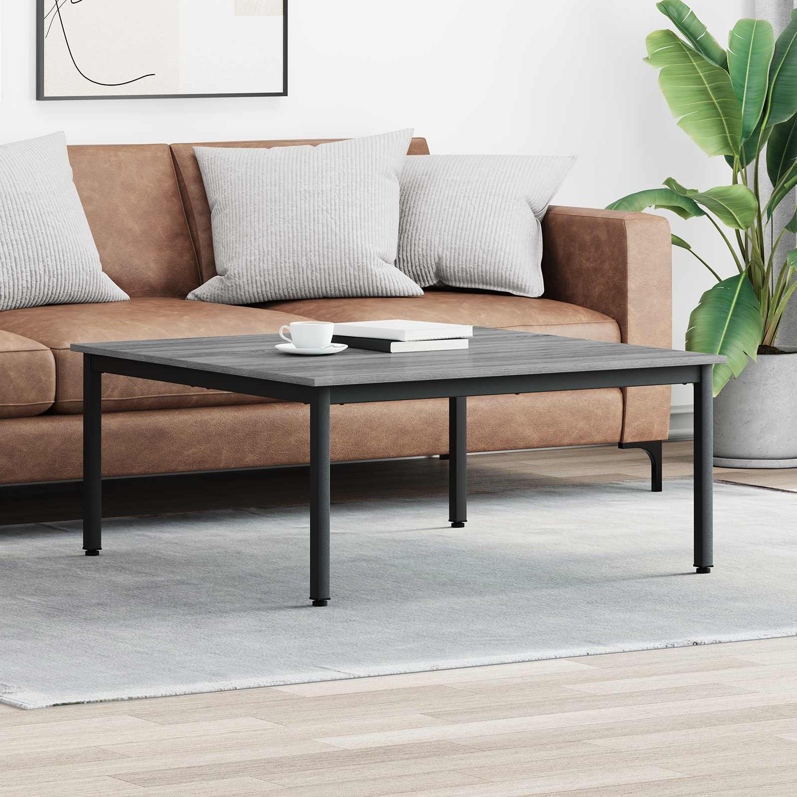 Couchtisch Graues Sonoma 100 x 100 x 45 cm Holzwerkstoff