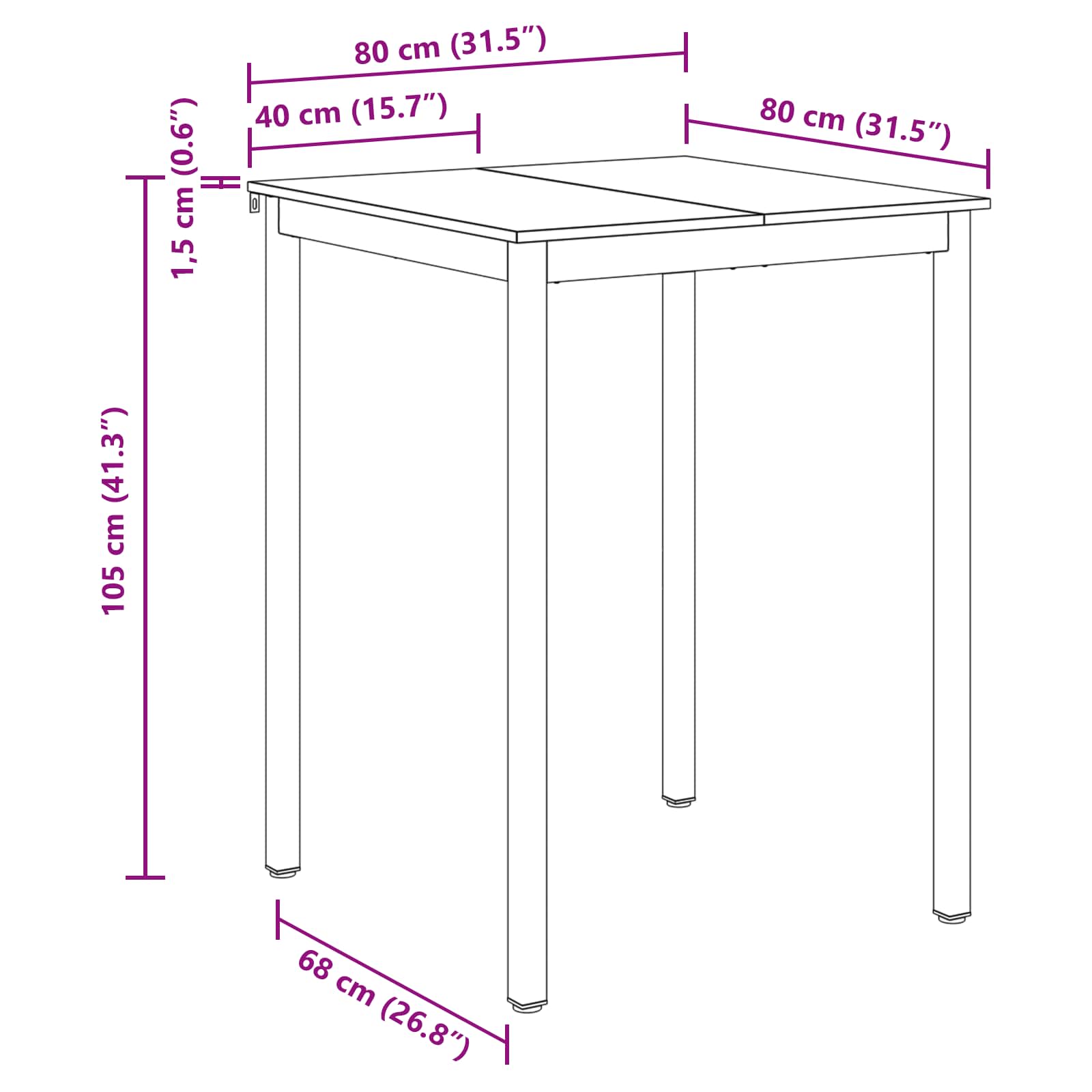 Stehtisch Holzwerkstoff