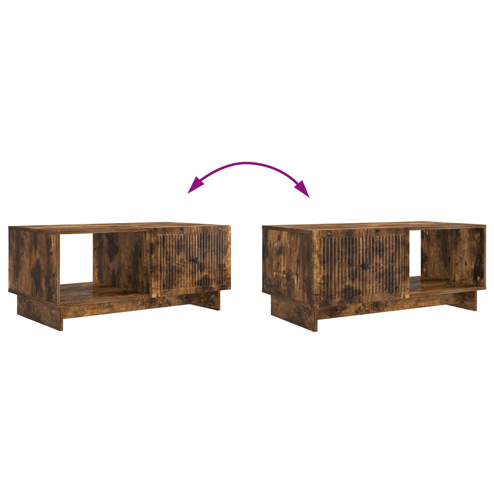 Couchtisch Geräucherte Eiche 90 x 50 x 40 cm Holzwerkstoff