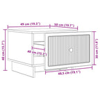 Couchtisch mit Schubladen Schwarz 49 x 50 x 40 cm Holzwerkstoff