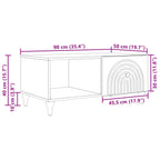 Couchtisch Betongrau 90 x 50 x 40 cm Holzwerkstoff