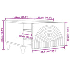 Couchtisch Betongrau 49 x 50 x 40 cm Holzwerkstoff