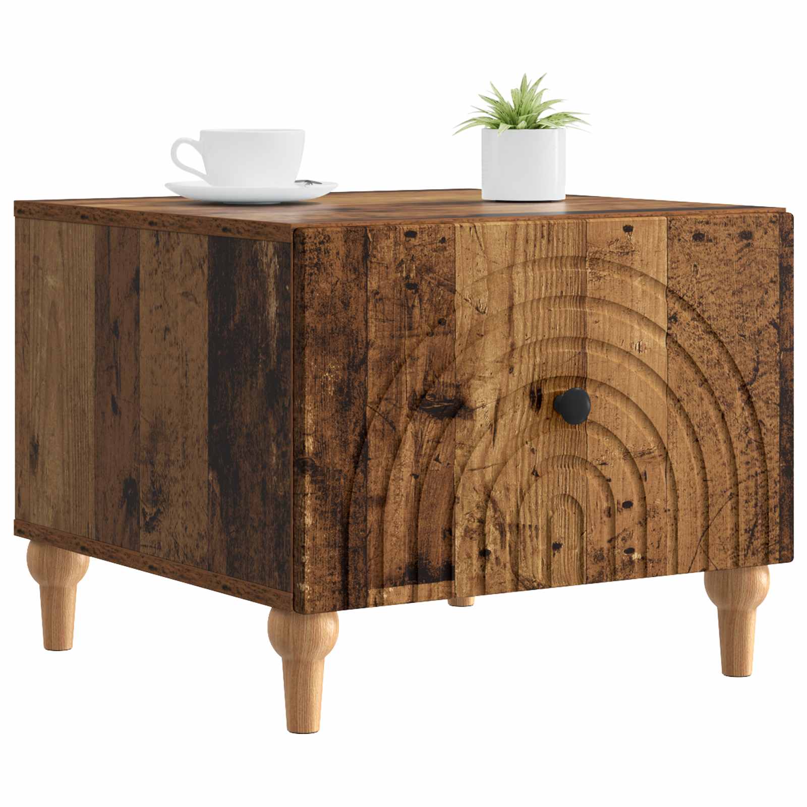 Couchtisch mit Schubladen Altholz 49 x 50 x 40 cm Holzwerkstoff
