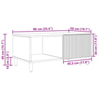 Couchtisch Schwarz 90 x 50 x 40 cm Holzwerkstoff