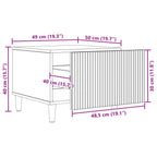Couchtisch mit Schubladen Altholz 49 x 50 x 40 cm Holzwerkstoff