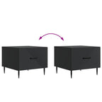 Couchtisch mit Schubladen Schwarz 49 x 50 x 40 cm Holzwerkstoff