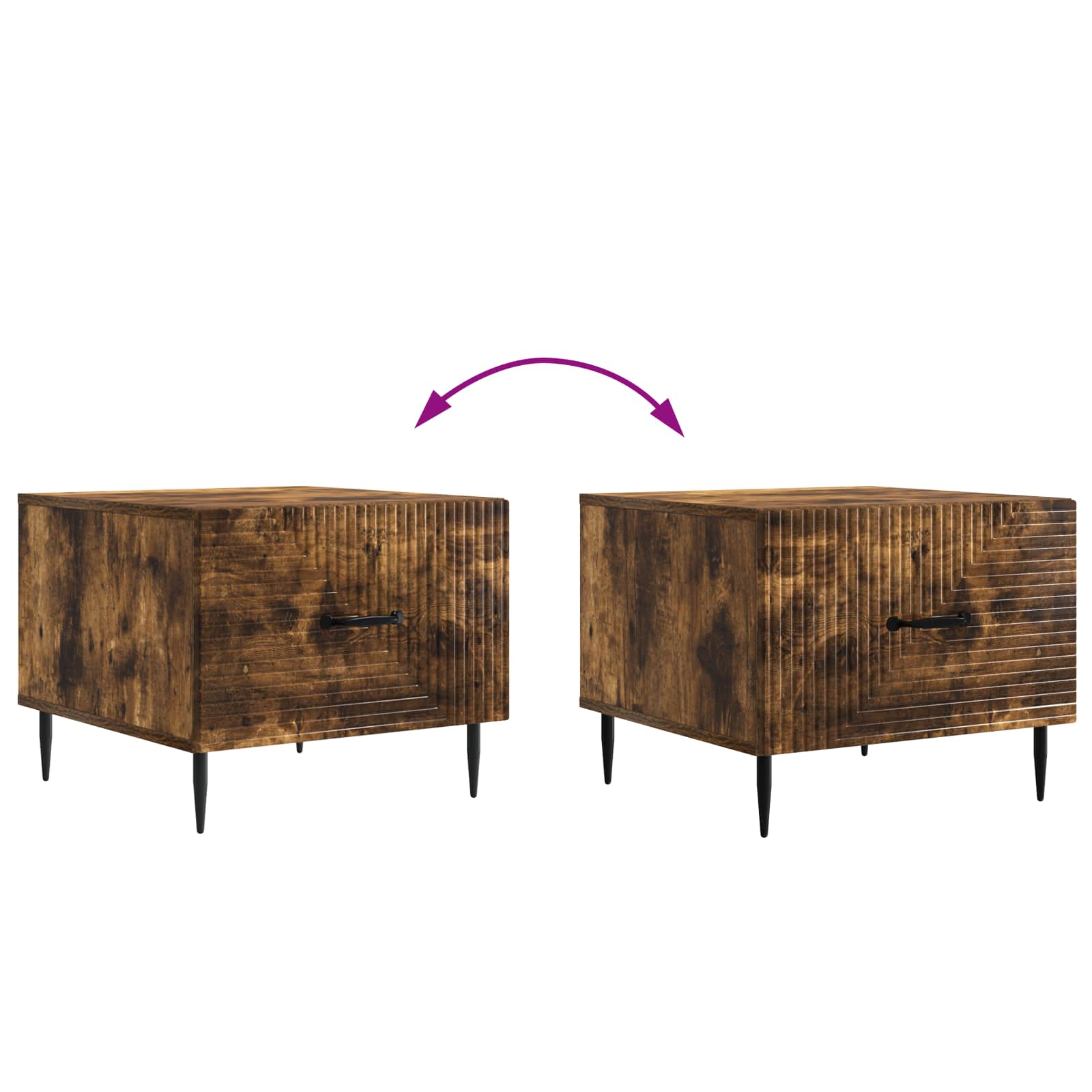 Couchtisch Geräucherte Eiche 49 x 50 x 40 cm Holzwerkstoff