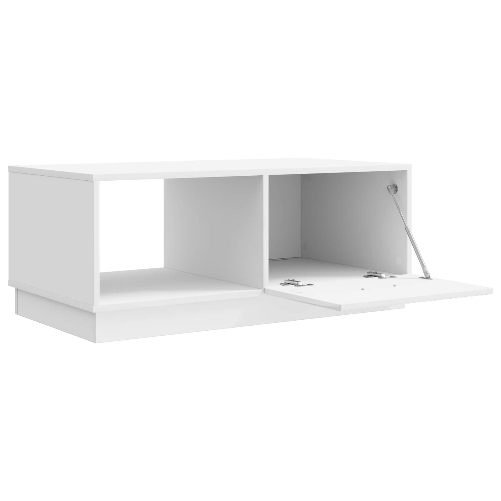 Couchtisch Hochglanz Weiß 90 x 50 x 37 cm Holzwerkstoff