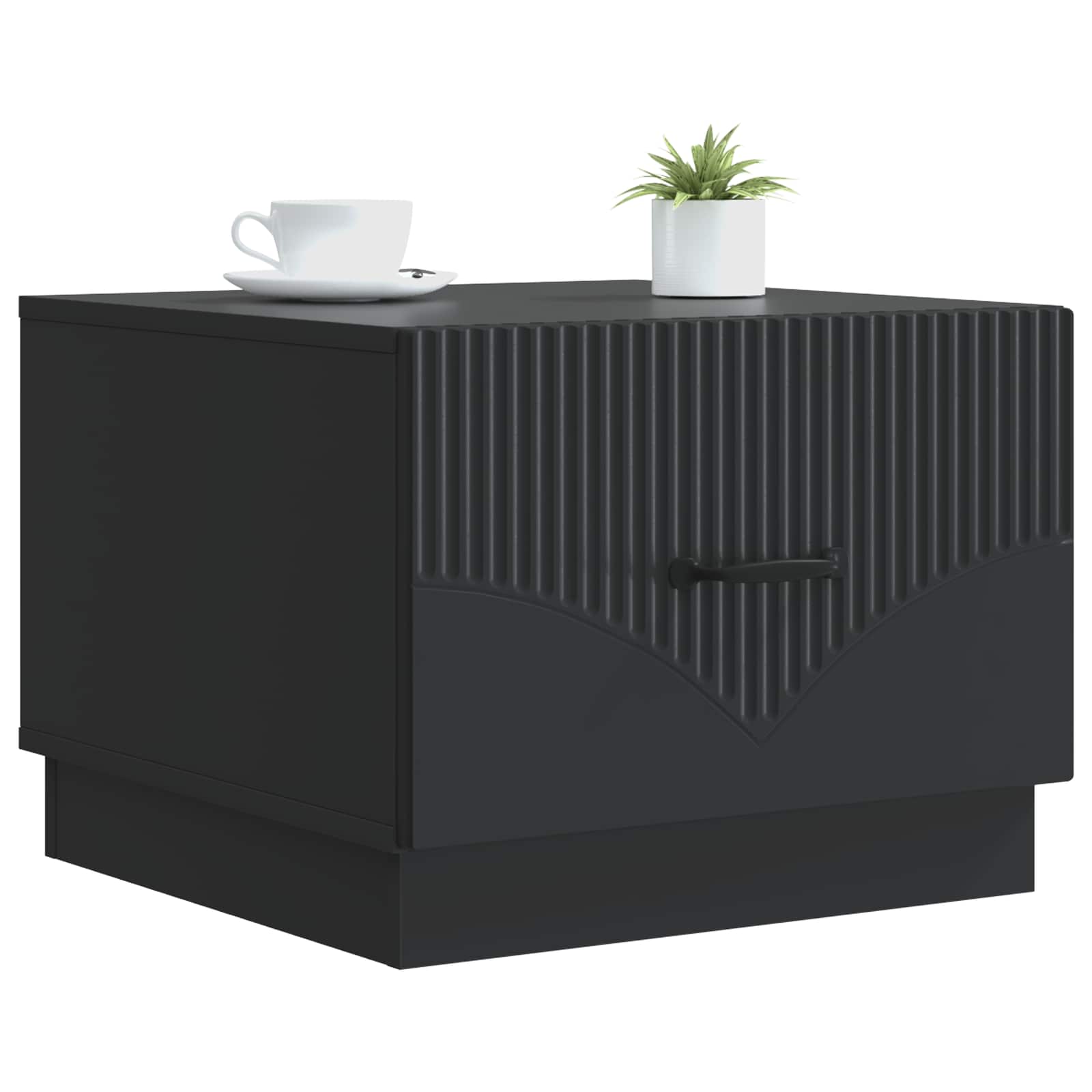 Couchtisch mit Schubladen Schwarz 49 x 50 x 37 cm Holzwerkstoff