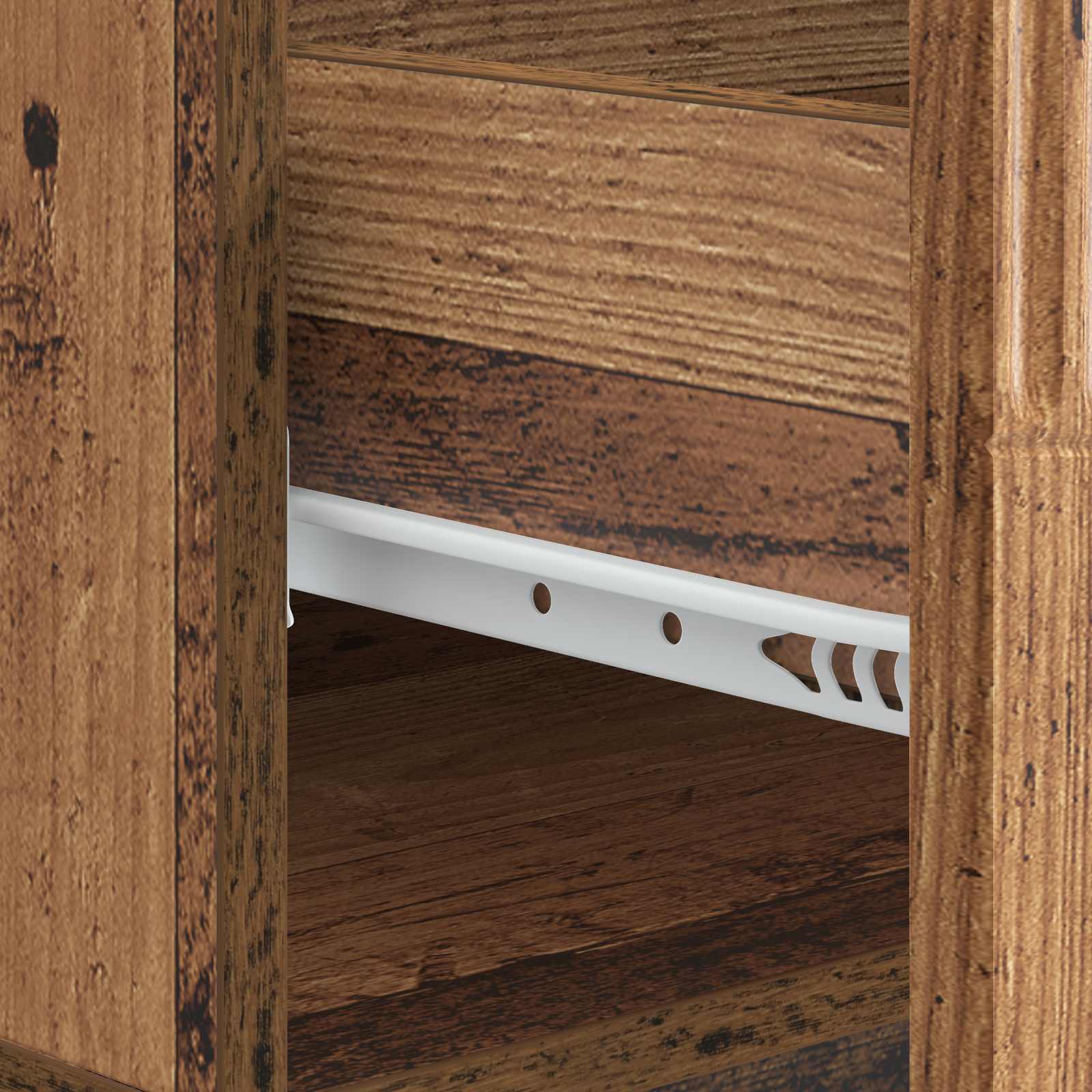 Couchtisch mit Schubladen Altholz 49 x 50 x 37 cm Holzwerkstoff