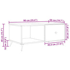 Couchtisch Graues Sonoma 90 x 50 x 40 cm Holzwerkstoff