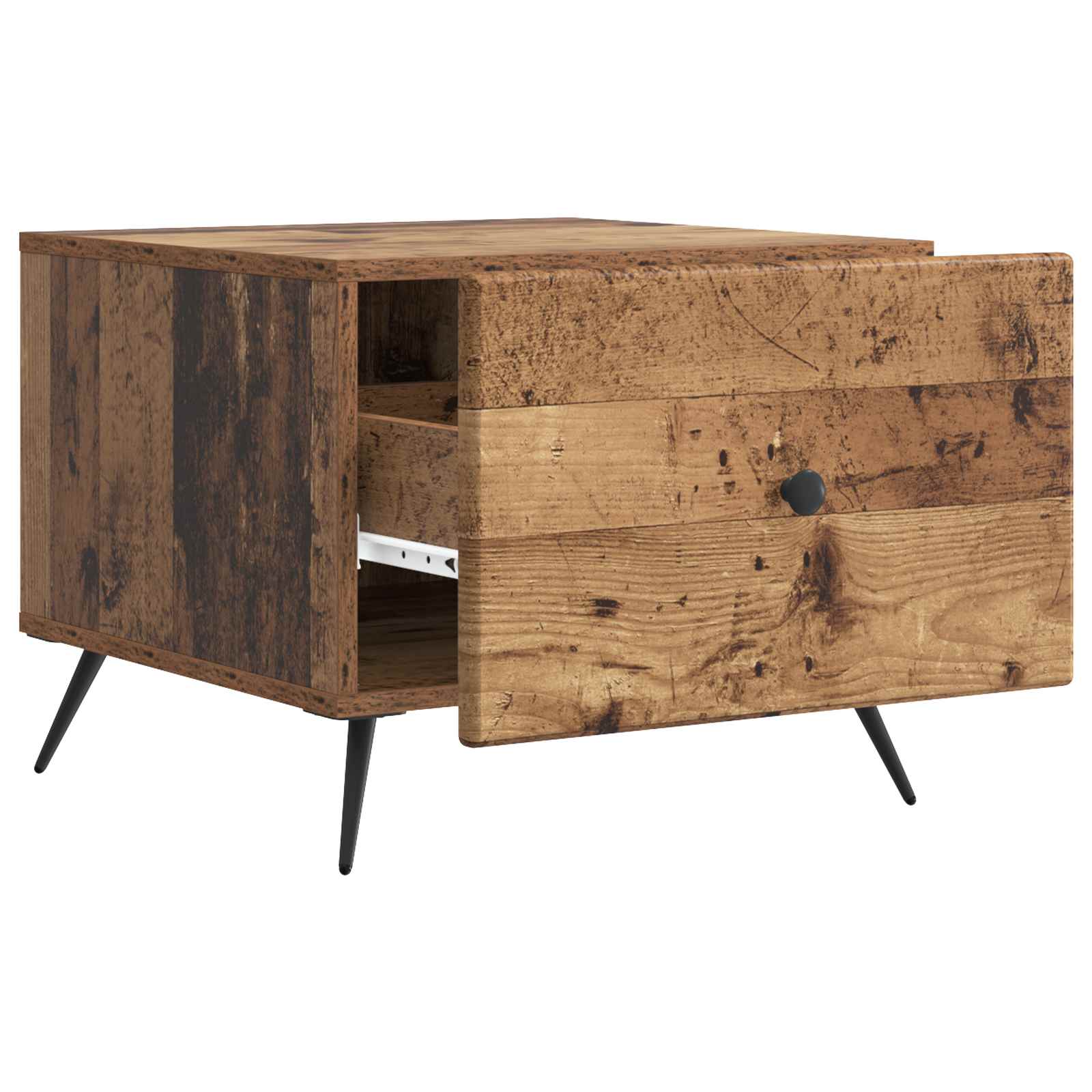 Couchtisch mit Schubladen Altholz 49 x 50 x 40 cm Holzwerkstoff