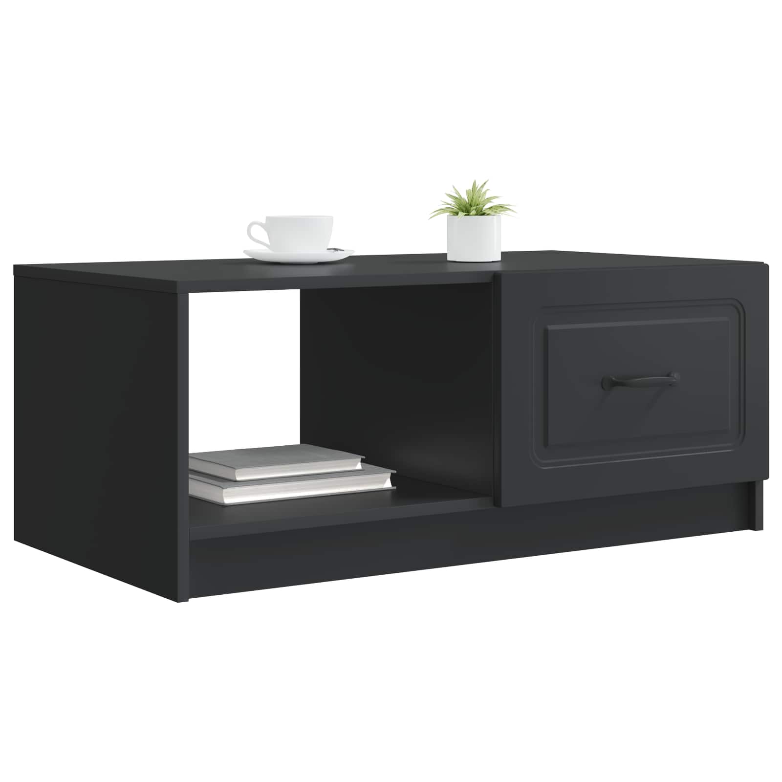 Couchtisch Schwarz 90 x 50 x 37 cm Holzwerkstoff