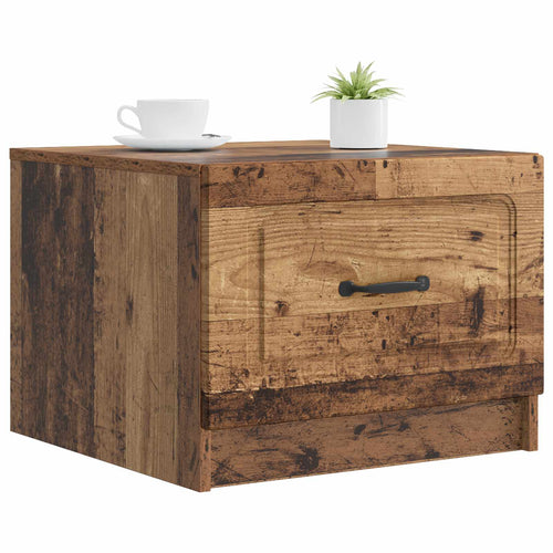 Couchtisch mit Schubladen Altholz 49 x 50 x 37 cm Holzwerkstoff