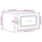 Couchtisch mit Schubladen Altholz 49 x 50 x 37 cm Holzwerkstoff