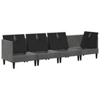 Wohnzimmergarnitur mit Kissen 4 pcs Dunkelgrau Samt
