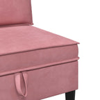 Wohnzimmergarnitur mit Kissen mit Speicher 4 pcs Rosa Samt