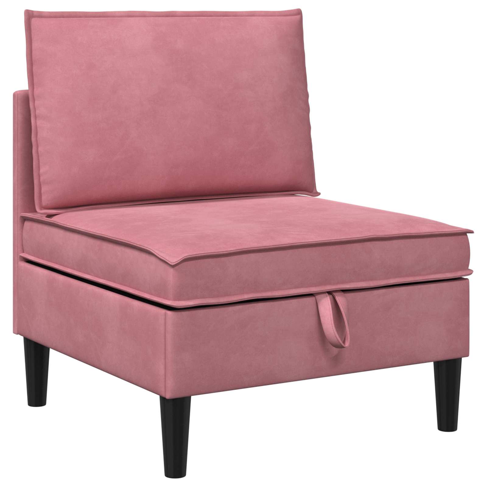 Wohnzimmergarnitur mit Kissen mit Speicher 4 pcs Rosa Samt
