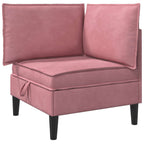 Wohnzimmergarnitur mit Kissen mit Speicher 5 pcs Rosa Samt