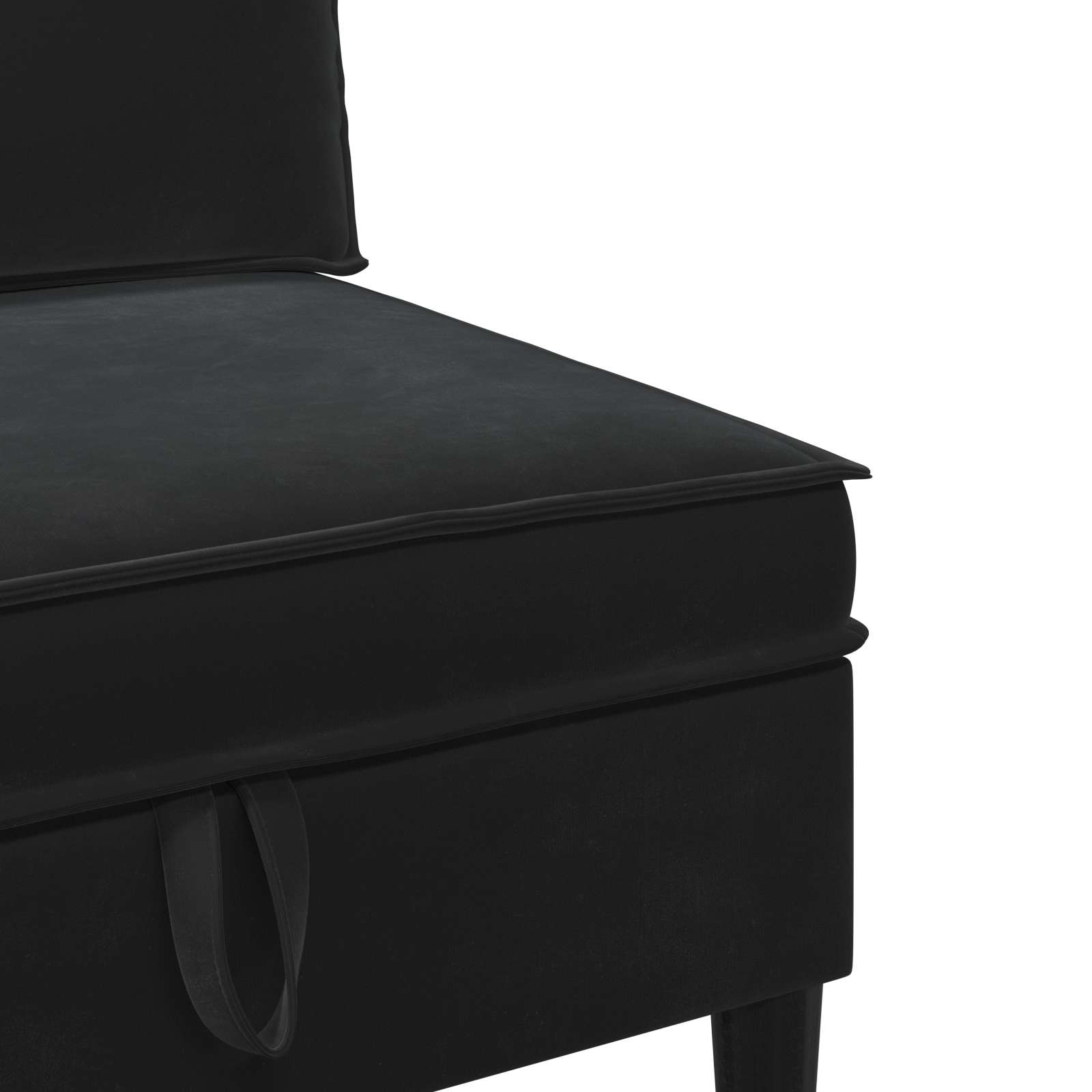 Wohnzimmergarnitur mit Kissen mit Speicher 4 pcs Schwarz Samt