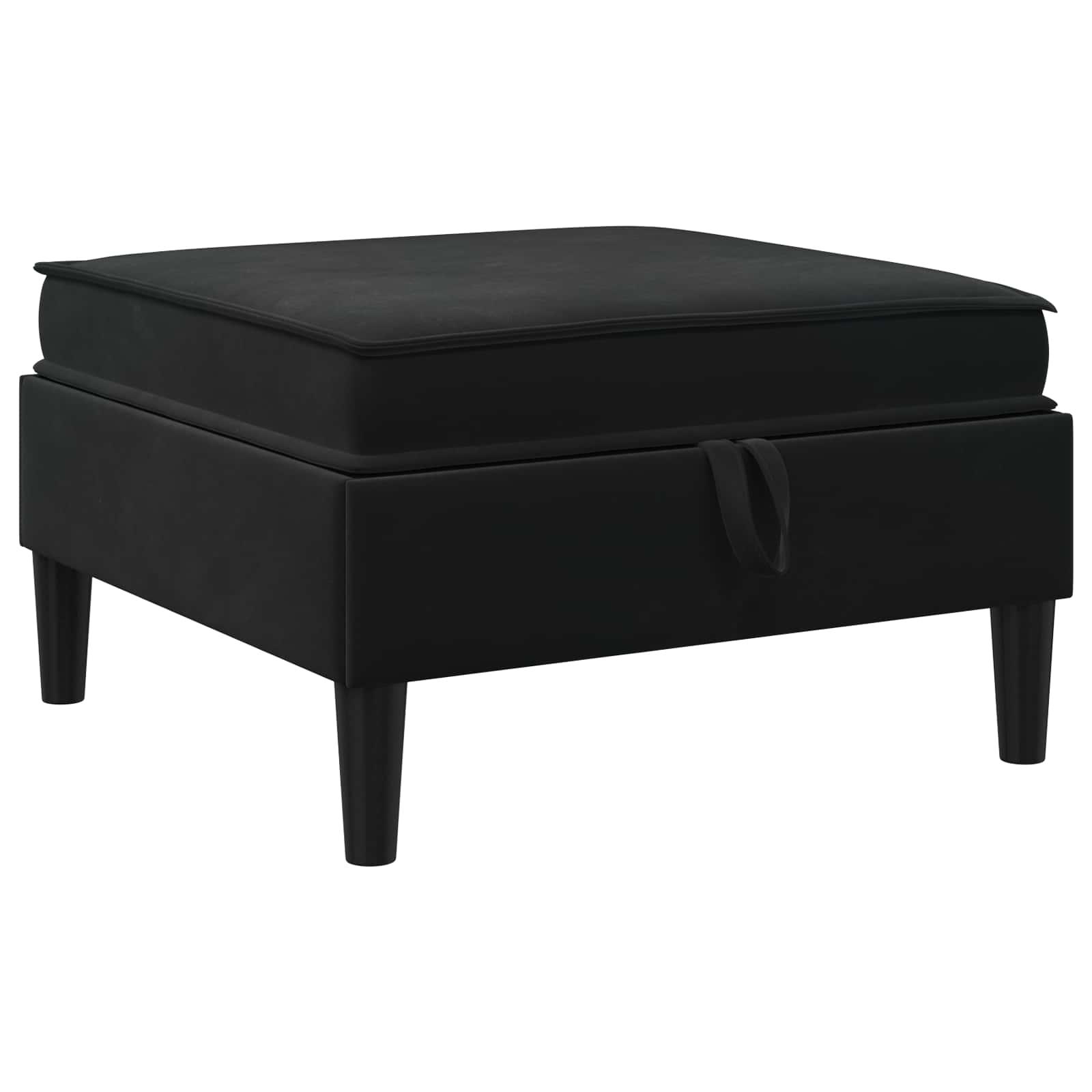 Wohnzimmergarnitur mit Kissen mit Speicher 4 pcs Schwarz Samt