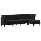 Wohnzimmergarnitur mit Kissen mit Speicher 5 pcs Schwarz Samt