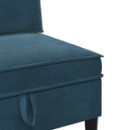 Wohnzimmergarnitur mit Kissen mit Speicher 4 pcs Blau Samt