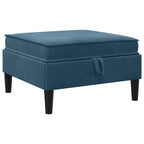 Wohnzimmergarnitur mit Kissen mit Speicher 5 pcs Blau Samt