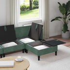 Wohnzimmergarnitur mit Kissen mit Speicher 4 pcs Meergrün Samt