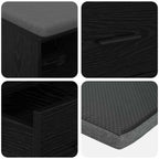 Flurbank mit Kissen mit Regal Schwarze Eiche 60 x 38 x 46 cm