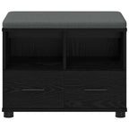 Flurbank mit Kissen mit Regal Schwarze Eiche 60 x 38 x 46 cm