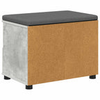 Flurbank mit Kissen mit Schubladen Betongrau 60 x 38 x 46 cm