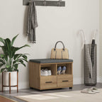 Flurbank mit Kissen mit Regal Artisan-Eiche 60 x 38 x 46 cm