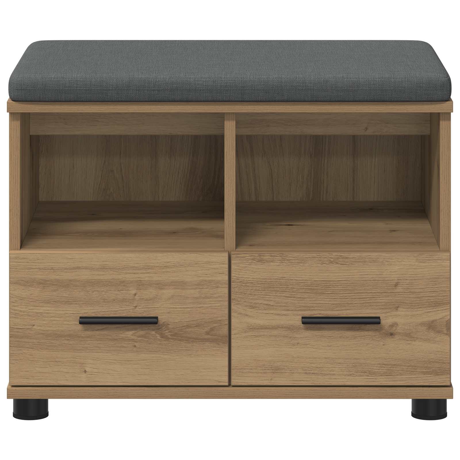 Flurbank mit Kissen mit Regal Artisan-Eiche 60 x 38 x 46 cm