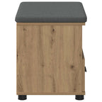 Flurbank mit Kissen mit Regal Artisan-Eiche 60 x 38 x 46 cm