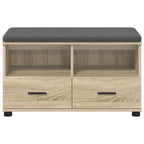 Flurbank mit Kissen mit Schubladen Sonoma-Eiche 80 x 38 x 46 cm