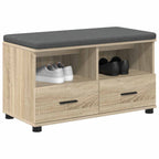 Flurbank mit Kissen mit Schubladen Sonoma-Eiche 80 x 38 x 46 cm