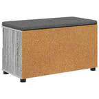 Flurbank mit Kissen mit Regal Graues Sonoma 80 x 38 x 46 cm