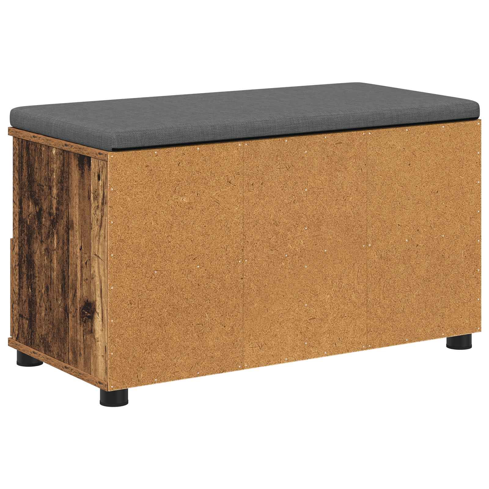 Flurbank mit Kissen mit Schubladen Altholz 80 x 38 x 46 cm